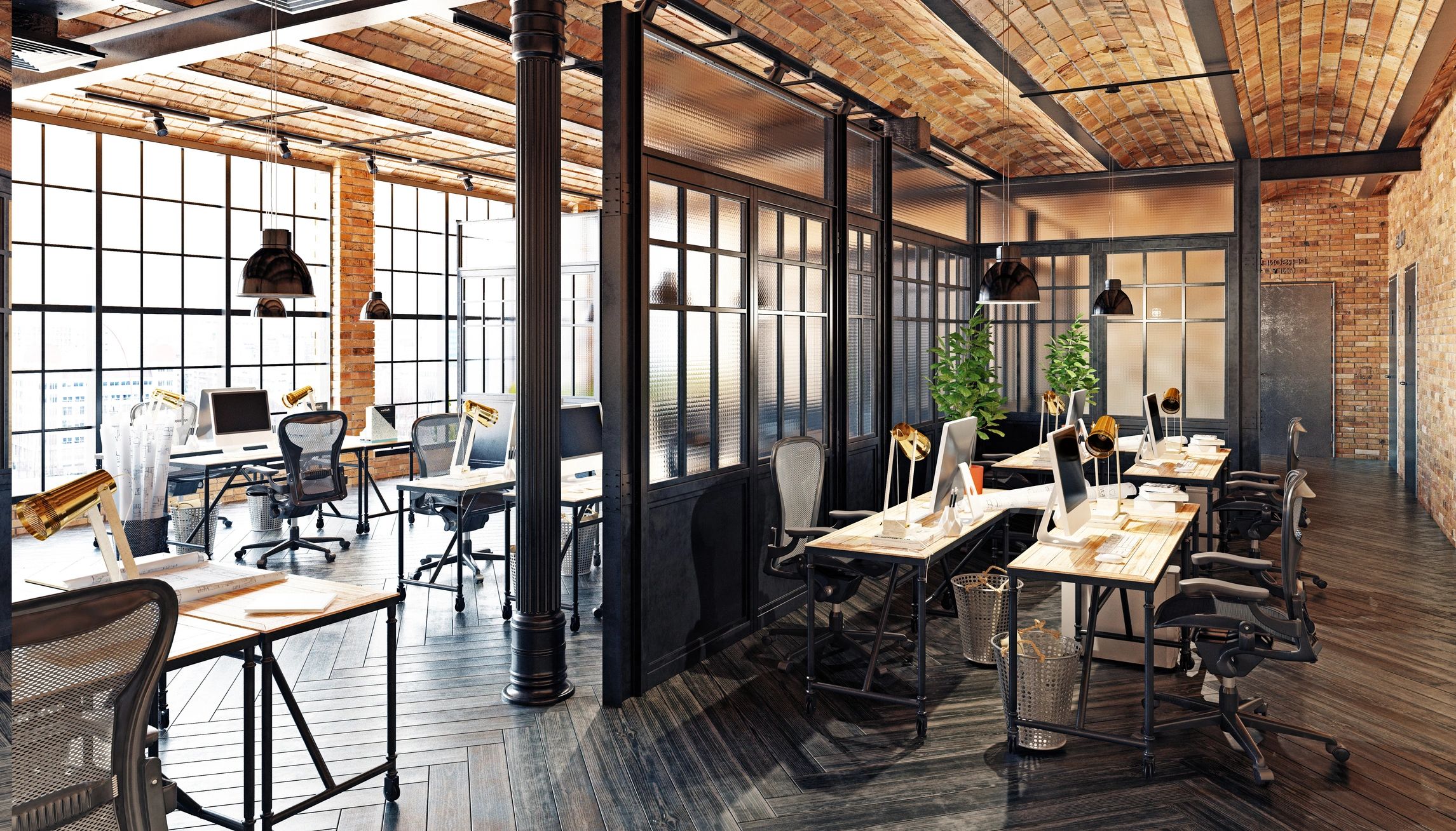 Modern architectural workspace