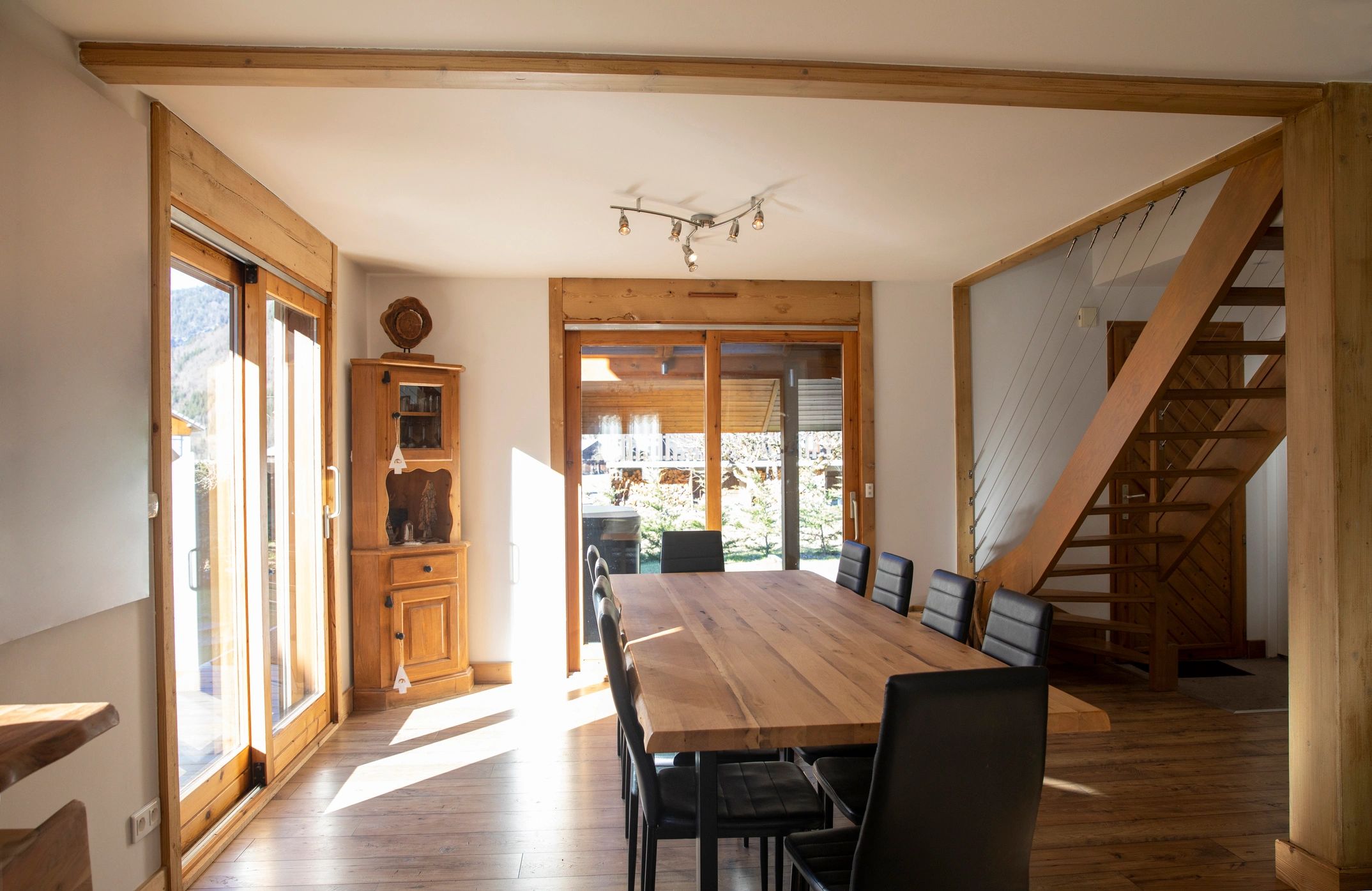 Refined dining and kitchen interior